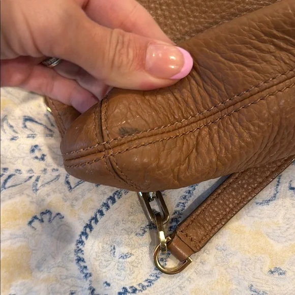 Tory Burch Brown Gold Shoulder Bag with Chain Strap - Picture 4 of 5